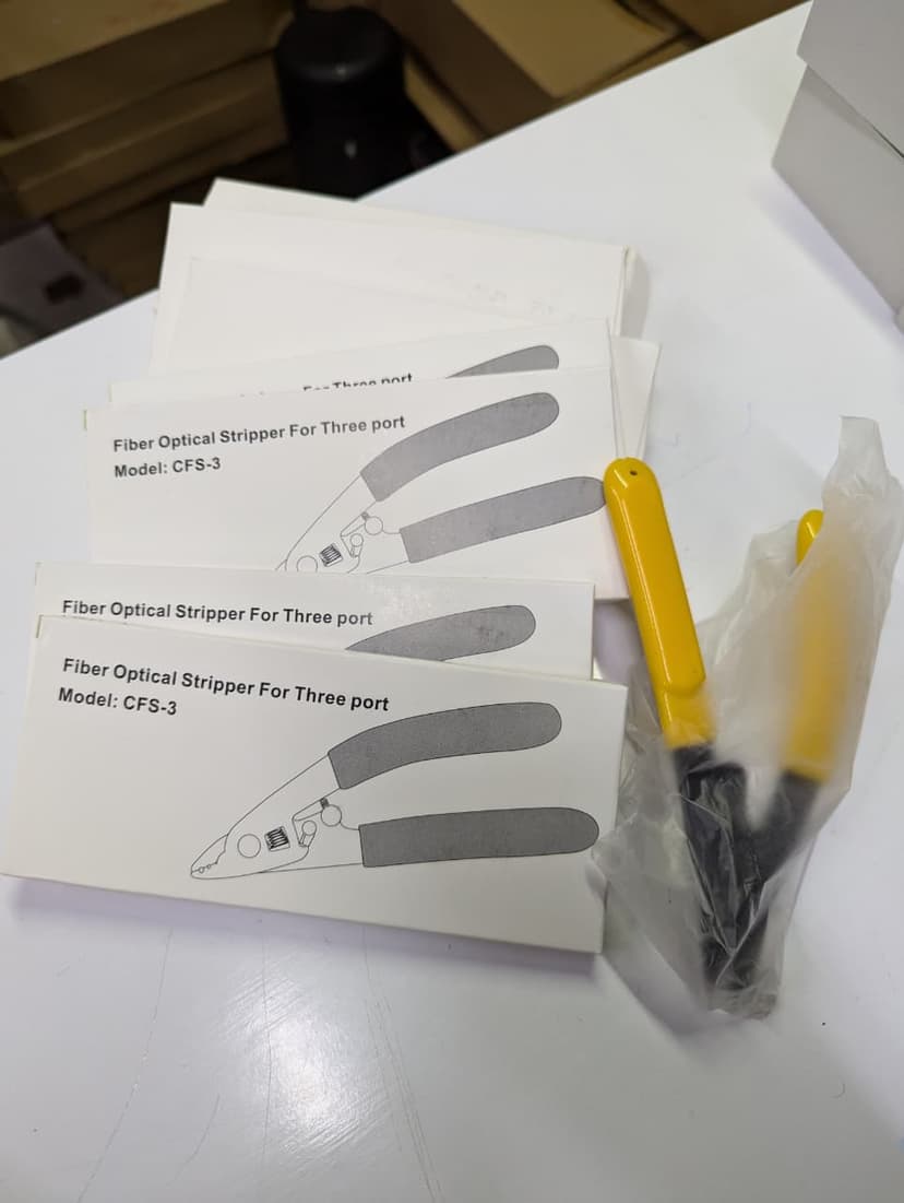 Precision Three-Hole Fiber Optic Stripper