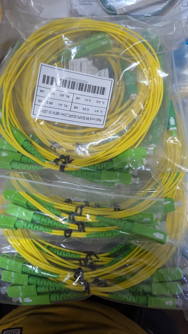 Main image for SC/APC to SC/APC Simplex Fiber Patch Cord (3M)